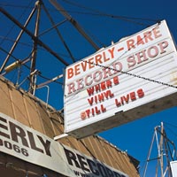 sign outside Chicago's Beverly-Rare Record Shop